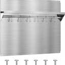 EKON Stainless Steel Backsplash 24 x 30 Inch Wall Shield for Kitchen Easy Clean And Installation with Built-in Storage Shelf and Hanging Rack