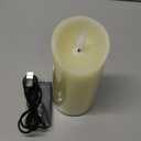 Flickering Flameless Candles with Rechargeable Battery, Electronic Candles with Remote and Timer, led Pillar Candles Real Wax Wick, led Candles for Home, Wedding, Halloween, Christmas 3" x 6"