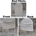 KONPON White Ripples Arched Frame Fabric Cover for Birthday Partied Double-Sided Stretchy Chiara Backdrops Arched Wall Stands Covers Arch Backdrop Cover 3x6.5ft