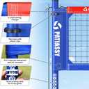 Professional Heavy Duty Volleyball Net Set for Backyard & Beach, Outdoor Net System with Steel Anti-Sag Winch, 32FT Reinforced Net, Height Adjustable Rust-Resistant Aluminum Poles, Portable Carry Bag