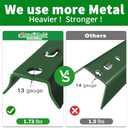 AMAGABELI GARDEN & HOME Metal Fence Posts 4 Feet 10 Pack Heavy Duty No Dig Garden U Post Stakes for Wire Fence Temporary Fencing Safety Fence Plastic Mesh Fence Garden Fencing T Post for Yard Green