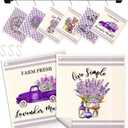 Kitchen Swedish Dishcloths with Hooks - 6 Pack Reusable Dish Cloths for Washing Dishes Fast Drying Cute Fun Swedish Dish Towels Washable Cleaning Sponge, Bicycle Lavender