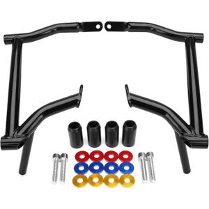 1997-2008 Saddlebag Guard Crash Bar Bracket Compatible with Harley Davidson Touring Street Electra Road Glide Road King Ultra Limited CVO Black Tip Over Bar