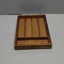 Luxury Acacia Kitchen Drawer Organizer - Silverware Organizer - Utensil Holder and Cutlery Tray with Grooved Drawer Dividers for Flatware and Kitchen Utensils (8 Slot), 17*12.4*2 inch