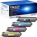 TN227 Toner Cartridge High Yield 4 Pack Replacement for Brother TN227 TN-227 TN-227BK/C/M/Y TN223 TN 227 Toner Cartridge Use for HL-L3270CDW HL-L3230CDW HL-L3210CW HL-L3290CDW MFC-L3710CDW (4 Pack)