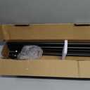 KAMANINA 1 Inch Double Curtain Rod 72 to 144 Inches(6-12 Feet), Black Telescoping Curtain Rods for Windows 66 to 120 Inches, Heavy Duty Drapery Rod with Round Finials