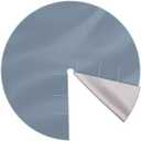 ShinyRelief 72 Inch Larger Velvet Dusty Blue Christmas Tree Skirt Reversible with Silver Glitter Double Sided Velvet Christmas Fur Plush Glittery Tree Skirt for Rustic Xmas Party Holiday Decorations