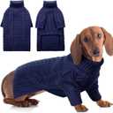 ASENKU Dog Sweater, Dog Sweaters for Medium Dogs, Warm Pullover Doggie KnitTurtleneck Warm Clothes for French Bulldog, Boston TerrierRoyal Blue, L