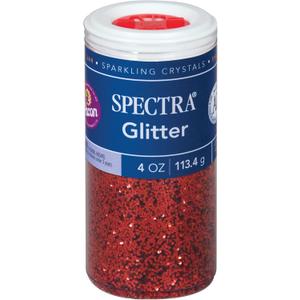 Spectra Arts & Crafts Glitter, Red, 4 oz., 1 Jar