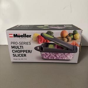 Mueller The Real Original Pro Chopper since 2013 Vegetable Chopper Mandoline Slicer, 8 Blade Food Veggie Chopper Onion Vegetable Cutter with Container, Kitchen Gadgets & Essentials, (10 in 1) (Gray)