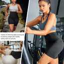 SCARBORO Sauna Sweat Shorts for Women Waist Trainer Leggings Workout Suit Compression Body Shaper Band (3X-Large, Black Blue-inner Zipper)