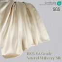 ZIMASILK 100% Pure Mulberry Silk Pillowcase for Hair and Skin Health,Soft and Smooth,Both Sides Premium Grade 6A Silk,600 Thread Count,with Hidden Zipper,1pc(Standard 20''x26'',Beige)