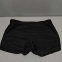 Swim Shorts for Women Stretchy Board Shorts Solid Tankini Bottoms Sport Swimsuit Bottoms (Small, 2-black)