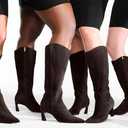 Naturalizer Women's Emily Knee High Boot Black Leather 9.5 M