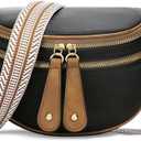 KKXIU Crossbody Sling Bag for Women Trendy Fanny Pack Vegan Leather Chest Bag | Trendy