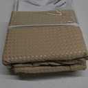 MIYE Pleated Waffle Weave Bed Skirt, Tailored Dust Ruffle 16 Inch Drop Easy Fit, Machine Washable,No Split Corners (Beige, Queen - 16" Drop)