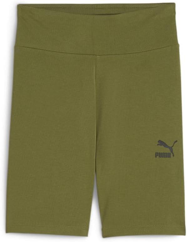 PUMA Women's Essentials 7" Logo Legging Shorts (Green, XXL)
