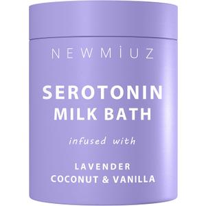 Creamy Coconut Lavender Milk Bath Soak Powder Moisturize Skin Calm Vanilla Luxury Spa Salt Destress Relaxation Gift for Women Perfect Stocking Stuffer