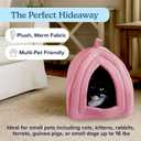 Cat House - Indoor Cat Bed with Removable Foam Cushion - Pet Tent for Kittens, Rabbits, Guinea Pigs, and Other Small Animals by PETMAKER