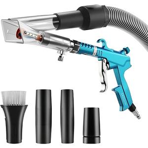 GOCCIDA 2IN1 Car Interior Detailing Air Blow Gun & vacunm Gun with Adjustable Air Flow Nozzle,Cleaning Gun Quickly Blasts Dirt and Dust from Surface Works with Air Compressor(Upgrade Rotate Tube) Blue