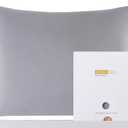 ZIMASILK 100% Pure Mulberry Silk Pillowcase for Hair and Skin Health,Soft and Smooth,Both Sides Premium Grade 6A Silk,600 Thread Count,with Hidden Zipper,1pc (Queen 20''x30'',Silver Grey)