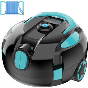 KKI Robotic Pool Cleaner, Cordless Pool Robot Vacuum, 130 Mins Runtime,Self-Parking, Lightweight for Inground & Above Ground Pools,Self-Parking,Up to 65ft/1100 Sq.Ft