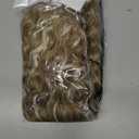 SEIKEA Ponytail Extension, PT005 Isabella 18" Long Bohemian Curly Drawstring Ponytail Light Fluffy Multi Layered Clip in Hair Extensions Ponytail Natural Soft Synthetic Hairpiece Blonde/White Blonde