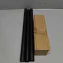 OLV Black Industrial Curtain Rods for Windows 28 to 48 Inch(2.3 to 4 Feet), 1 Inch Diameter Blackout Wrap Around Adjustable Heavy Duty Window Drapery Rods, Indoor and Outdoor