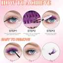 DIY Cluster Eye Lash Kit with Lash Bond and Seal, 30D and 40D, Assorted Lengths 10mm-16mm, Multicolor,, CURL