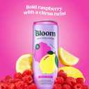 Bloom Nutrition Sparkling Energy Drink for Focus, Natural Caffeine, Zero Sugar, 180mg Caffeine, Antioxidant-Rich with Green Coffee Bean, Green Tea Extract, & Prebiotics, Raspberry Lemon 12oz 12 Pack (EXP 09/17/27)