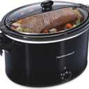 Hamilton Beach Slow Cooker, Extra Large 10 Quart, Stay or Go Portable With Lid Lock, Dishwasher Safe Crock, Black (33195) (10 Quarts)
