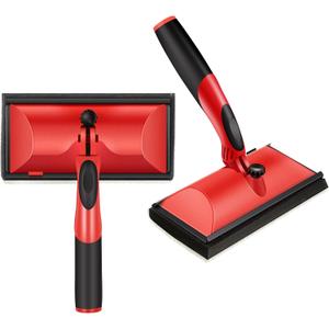 2 Pcs Paint Edge Trimmer Tool, Deck Stain Pad Corner Walls Ceilings Painter 180 Rotation Handle Paint Pad Applicator to Apply Stains Edger for Wall (Extension Pole Not Included)(7 Inch)