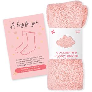 COOLMATE Fuzzy Socks for Women Gift Box Cozy Soft Cloud Socks for Spa Home, Mothers Day Gifts for Mom Grandma