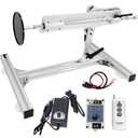 DIY Reciprocating Linear Motor DC 24V Long Stroke 1.18"-6" Adjustable Telescopic Motor 160rpm Variable Speed Pushing Force 30 lbs Max, with Stand Remote Controller Suction Cup (24V150mm160rpm)