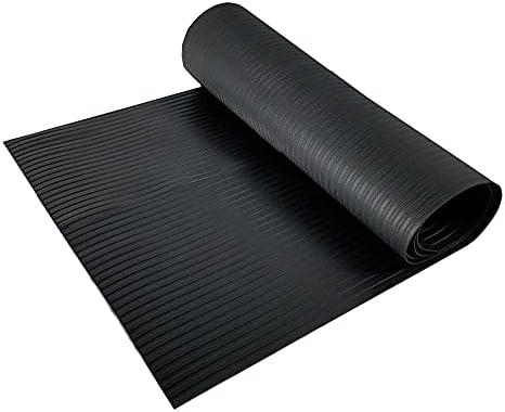 RESILIA Utility Runner- 24 inch Wide Black Plastic- Embossed Wide Rib Pattern - Tool Box Liner, Garage Drawer & Shelf Organization, Workbench Storage, 24 Inches x 6 Feet, Black, Made in the USA