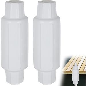 DEDU Dock Bumpers for Poles 2 Pack, Dock Post Bumpers 2" Diameter, Dock Bumpers for Docking Dock Pole Bumpers for Post Slip-on Vertical Protection Soft UV-Resistant Marine Grade Vinyl (White)