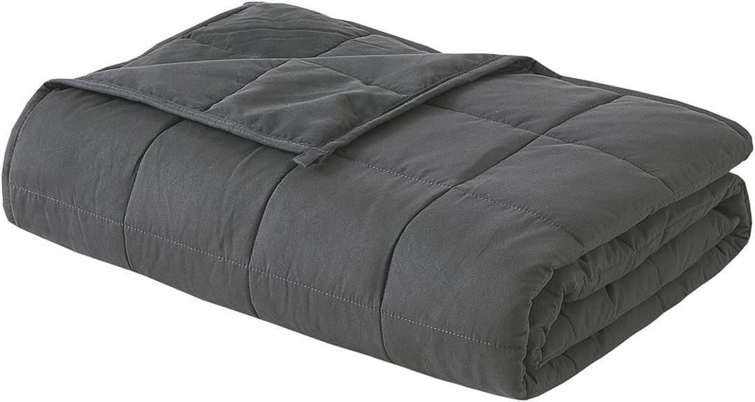 Weighted Blanket for Kids 40"x60" 5 lbs Cooling Blanket for Sleepers, Soft Material Blanket with Premium Glass Beads for All-Season, Grey Weighted Blanket for Kids 40"x60" 5 lbs Cooling Blanket for Sleepers, Soft Material Blanket with Premium Glass Beads for All-Season, Grey