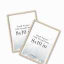 UPWOIGH 8x10 Oak Wood Picture Frame - Minimalist 8x10 Poster Frame, 8"x10" Picture Frame Wood, Natural Solid Wooden Picture Frames for Wall Art Photo and Prints (Set of 2)