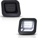 LED License Plate Lights Bright White Smoke Lens Tag Lamp Assembly Replacement Compatible with 2003-2018 Dodge RAM 1500 2500 3500 Pickup Truck, Pack of 2