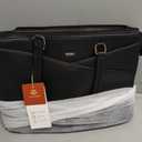 LOVEVOOK Laptop Tote Bag for Women 15.6 Inch Waterproof Leather Computer Bags Business Office Work Briefcase Black