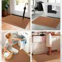 YIHOUSE Bathroom Rugs Mat Contour 16x24, Non Slip Quick Dry Bath Mats for Bathroom Absorbent Ultra Thin Bath Rugs Machine Washable Fit Under Door for Sink, Cabinet, Laundry (Orange, 16"x24"-U)