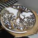 Tree of Life Metal Art, Large Wall Decor, 36 inches, Heat Colored