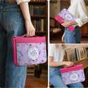 Bible Cover Case for Women PU Leather Woman Book Carrying Bag Bible Study Sipples Accessories with 7pcs Paper Bookmark Journaling Kit Christian Gifts