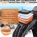 rivmount Snow Winter Gloves Women Men, Thermal Ski Glove with Warm, Waterproof, Touchscreen for Cold Weather Running, Cycling (Small, Black-gray)