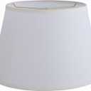 Aspen Creative 32099,Hardback Empire Transitional Spider Lamp Shade/Off-White Linen Fabric. 11"Top x 15"Bottom x 10"Slant