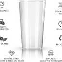 Liacere Plastic Drinking Glasses Set of 12-18oz Highball Clear Reusable Plastic Glasses Colors, Water Glasses Cups, Bar Tumbler Glassware Set for Beer, Juice, Cocktail, Milk