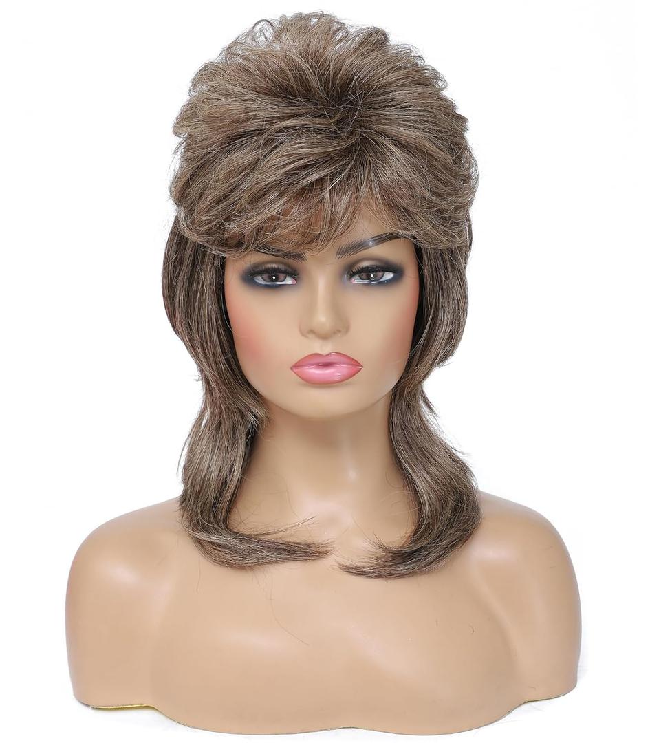 Synthetic Wig for Women Shoulder Length Daily Wear | Heat Resistant Fiber | Natural Looking Layered Shag Wig (Light Brown)
