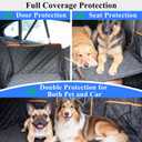 VIVASNIFF Hard Bottom Back Seat Extender for Dogs, Waterproof Dog Car Seat Cover, 420lb Support, 600D Heavy Duty Car Seat Protector Dog Hammock for Sedan, SUV, Small Truck(Black & Orange)