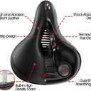 Comfortable Seat Cushion for Men Women with Dual Shock Absorbing Ball Memory Foam Waterproof Wide Bicycle Saddle Fit for Road Bikes
