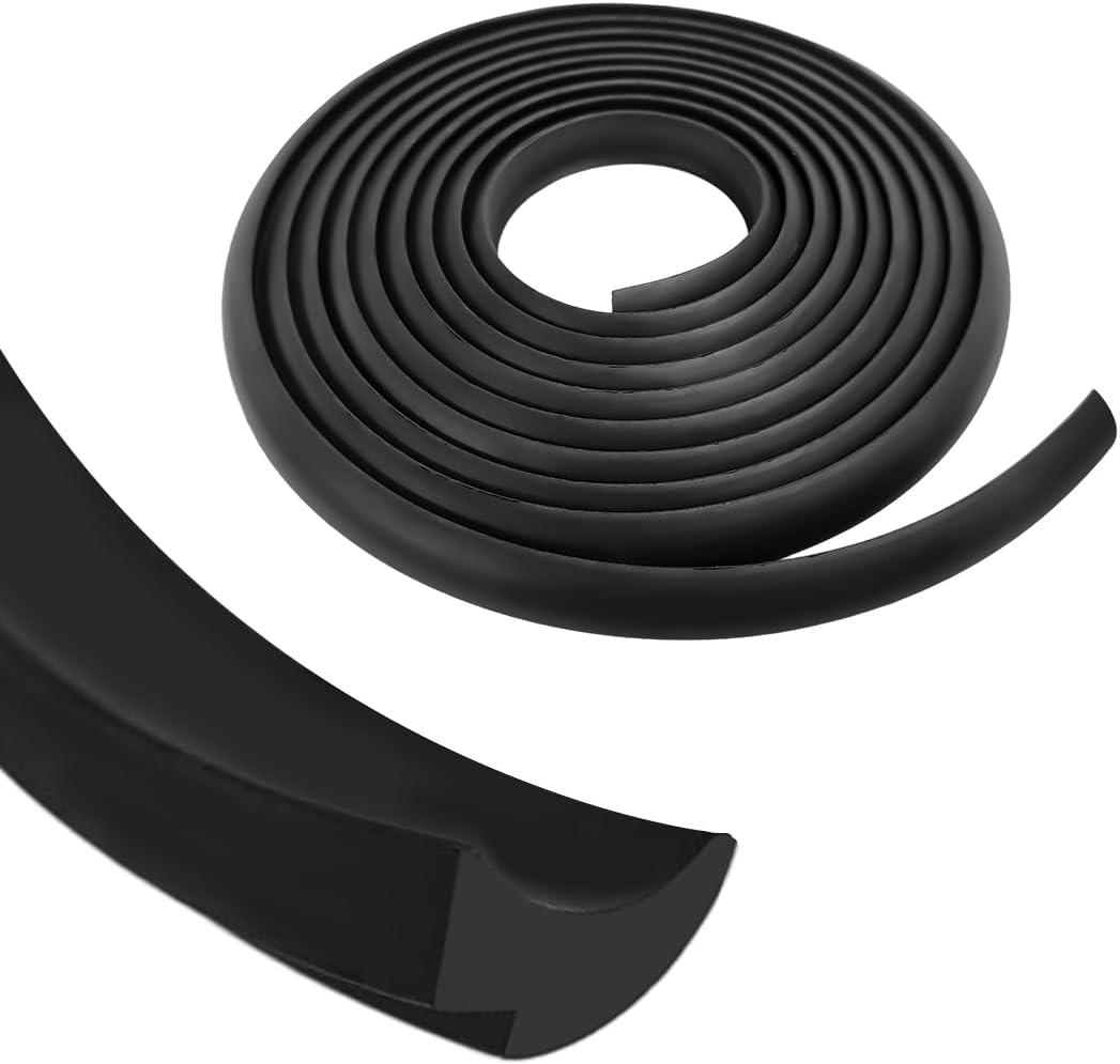 RV Window Seal, 0.5 x 0.275 inch Waterproof Rubber Auto Windshield Sealing Strip, 10 Ft Glass Edge Weather Stripping Trim Window Locking Gasket for Boat Truck Camper